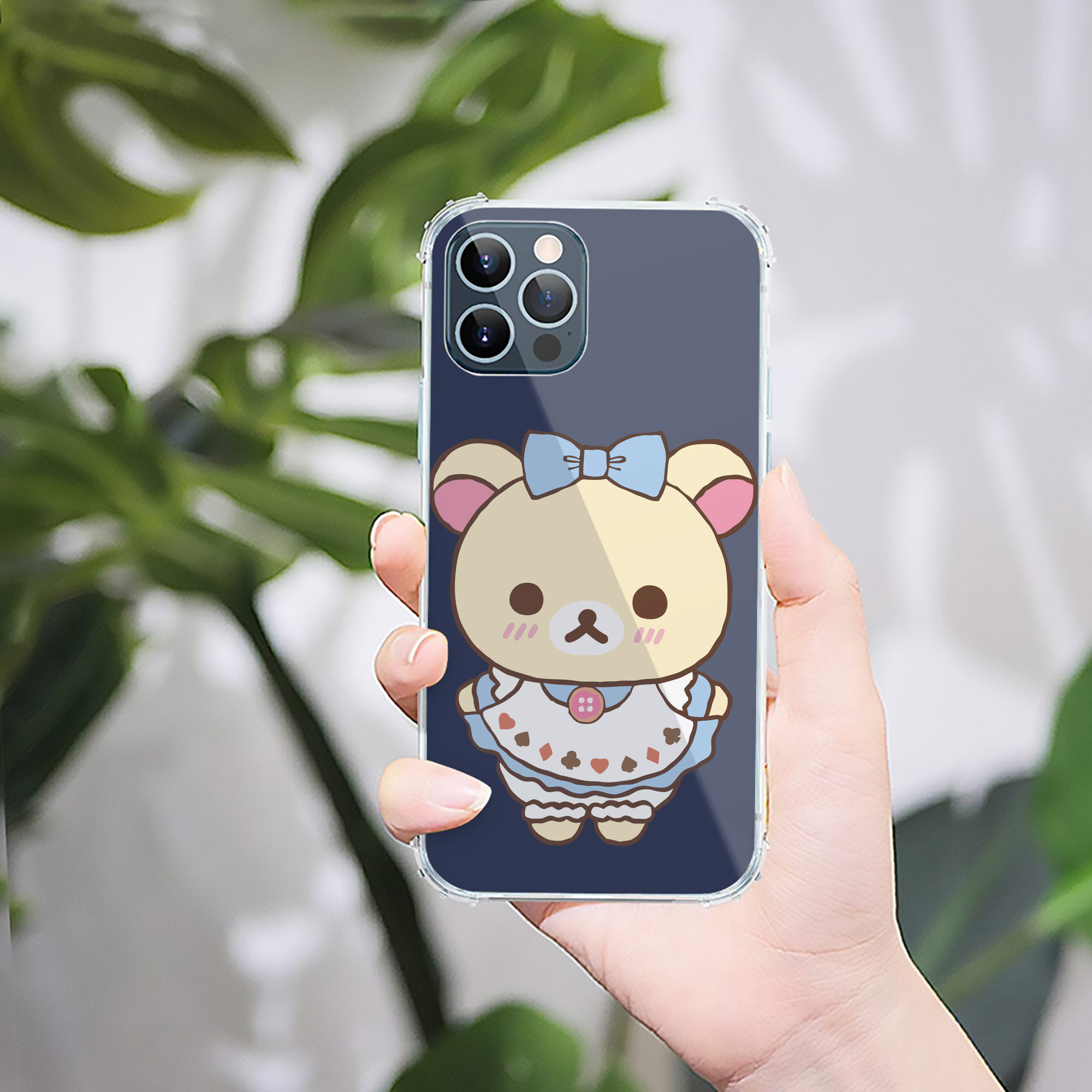 （画像用） リラックマ リラックマ キイロイトリ Rilakkuma Korilakkuma Kiiroitori 【iPhone 12シリーズ対応】透明スマホケース（クリアソフトケース）